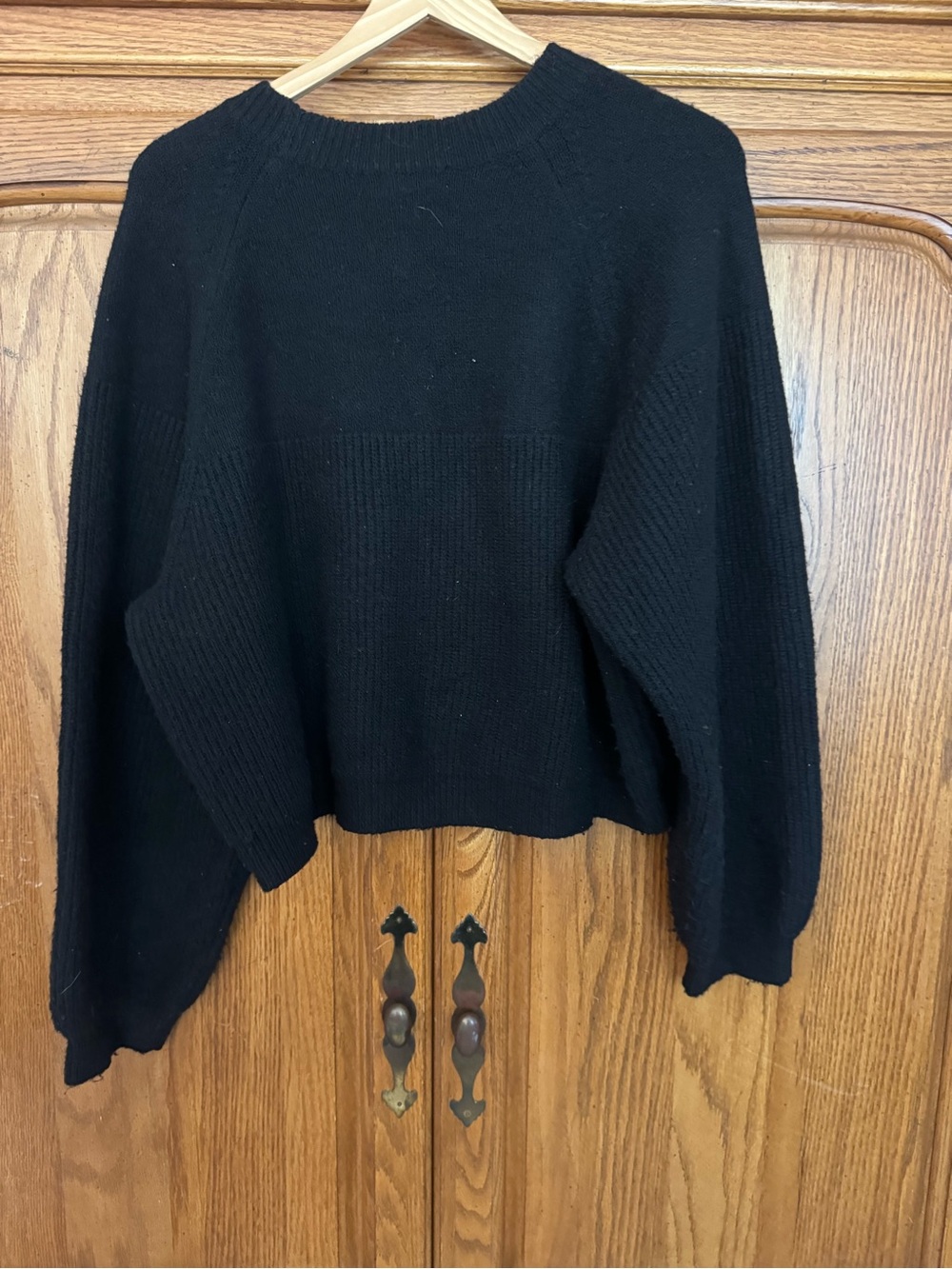Topshop Black Crewneck Knit Sweater image 2